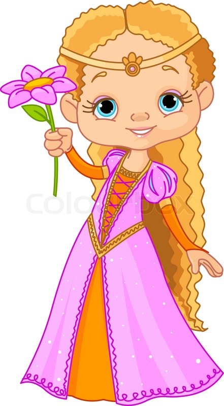 441x800 Beautiful Little Princess Stock Vector Colourbox