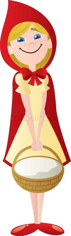 242x800 Red Riding Hood On White Stock Vector Colourbox