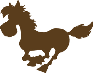 300x238 Horse Silhouette Clipart Image