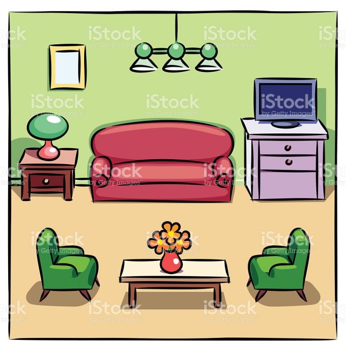 687x687 Living Room White Living Room Clip Art Vector Images