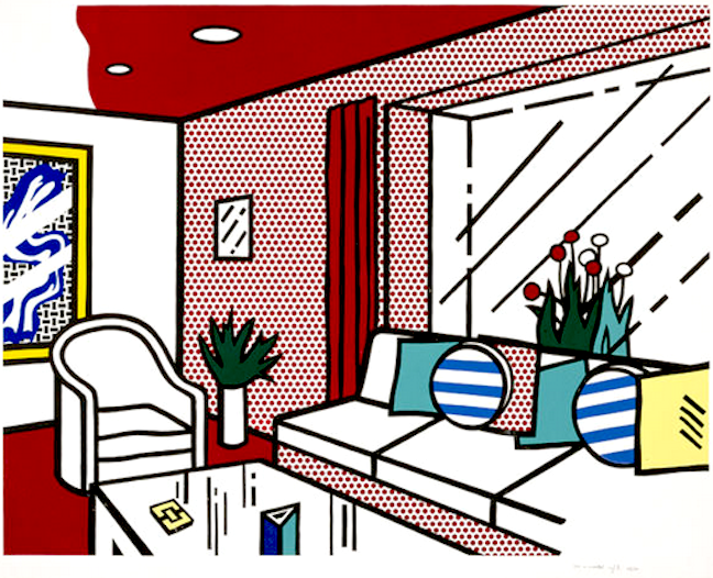 648x526 The Living Room By Roy Lichtenstein