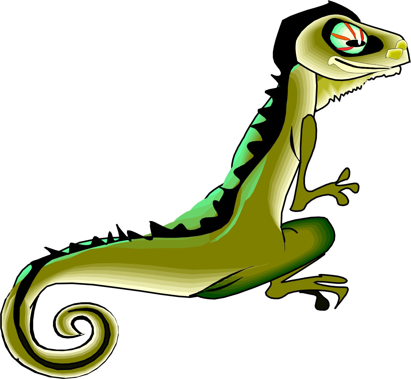 1311x1209 Pictures Of Cartoon Lizards Clip Art