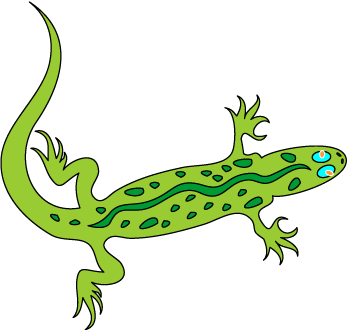 350x330 Tropical Green Gecko Lizard Clip Art