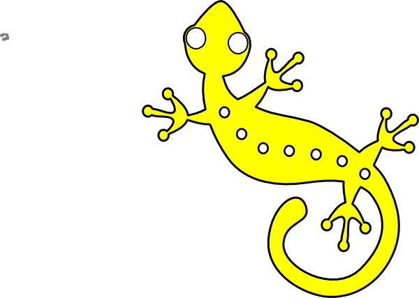600x427 Yellow Gecko Clip Art
