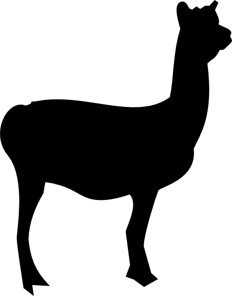 468x598 Llama Clip Art