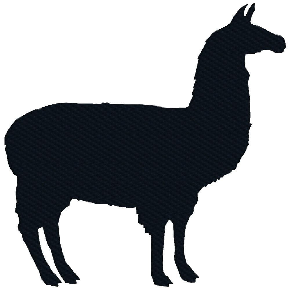 1000x1000 Llama Clipart Black And White