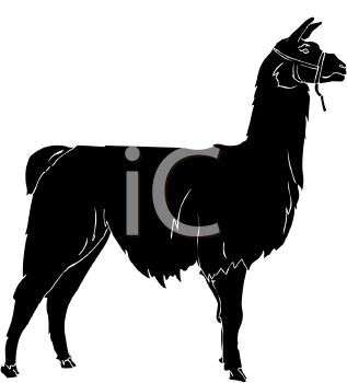 317x350 Picture Of A Silhouette Of A Llama In A Vector Clip Art