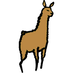300x300 Cartoon Llama Clipart Image