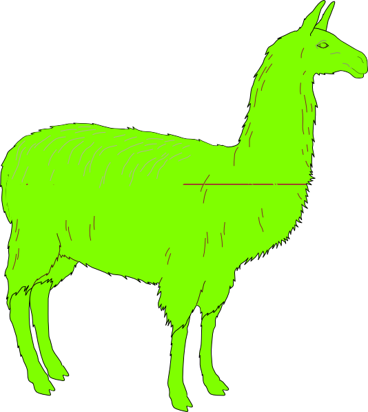 534x599 Llama Clipart