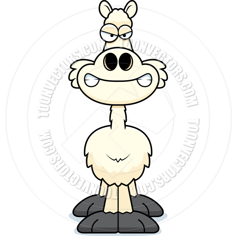 940x940 Cartoon Llama Angry By Cory Thoman Toon Vectors Eps