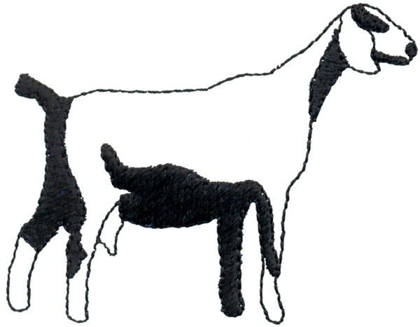 600x467 Goat Outline Embroidery Designs, Machine Embroidery Designs