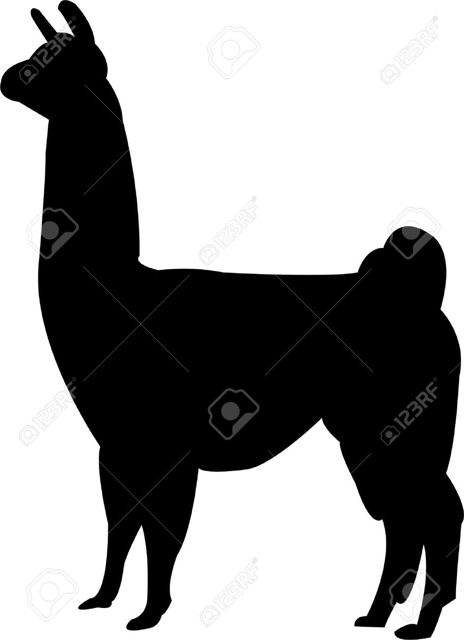 943x1300 Lama Clipart Silhouette