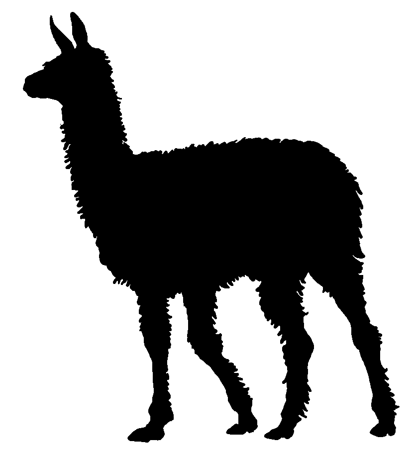 826x917 Llama Clipart Black And White