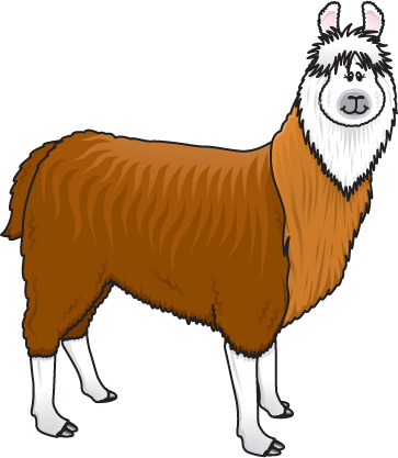 363x417 Funny Clipart Llama