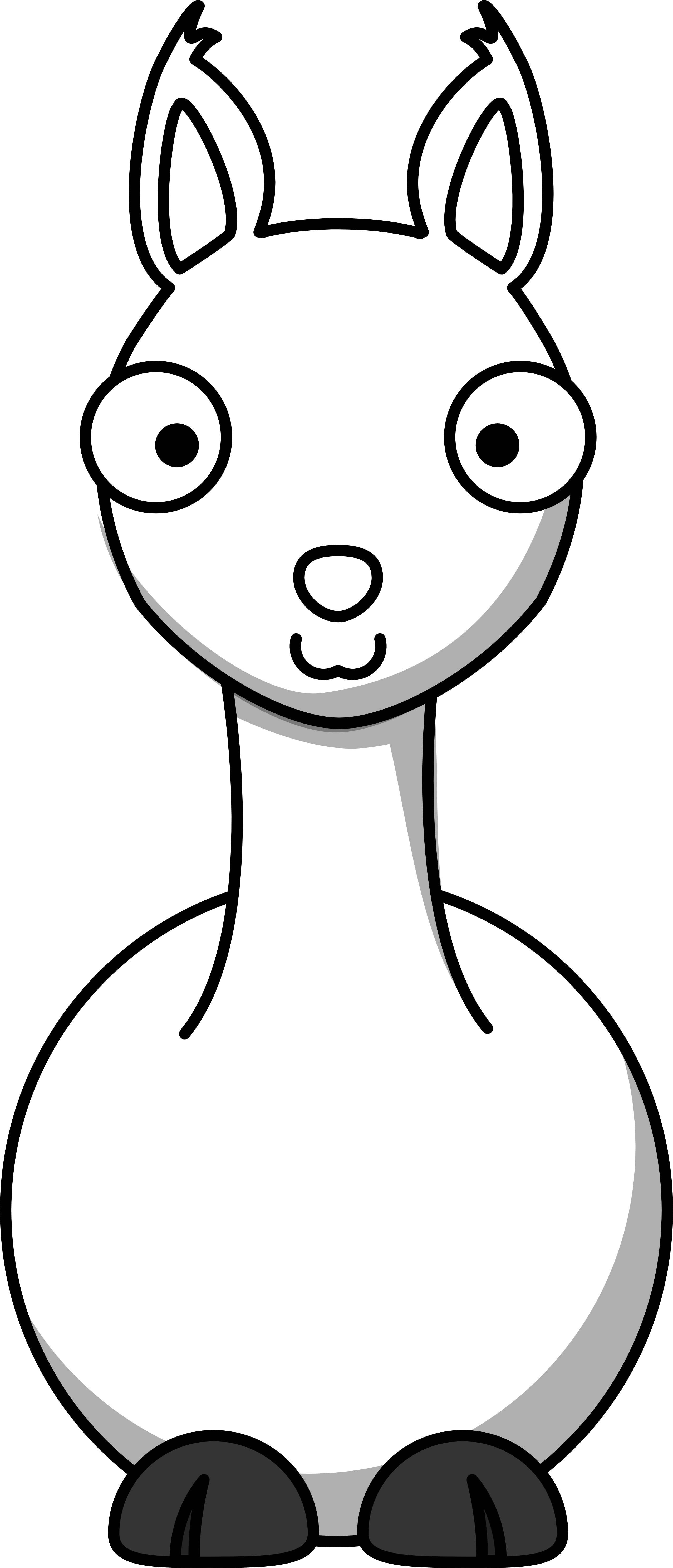 2555x5949 Llama Clipart Black And White
