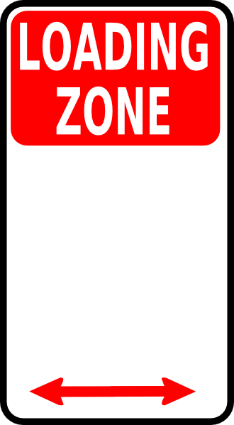 330x599 Loading Zone Sign Clip Art