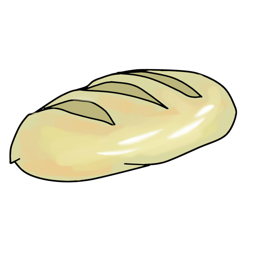 894x894 French Clipart Bread Roll