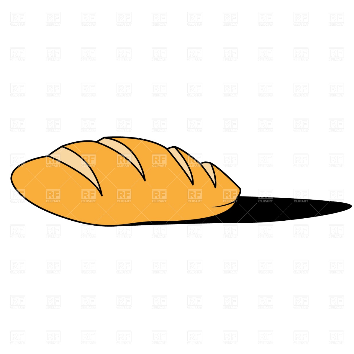 1200x1200 Long Loaf Royalty Free Vector Clip Art Image