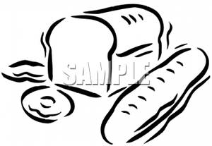 300x207 Art Image Black And White Loaves Of Bread And A Donut