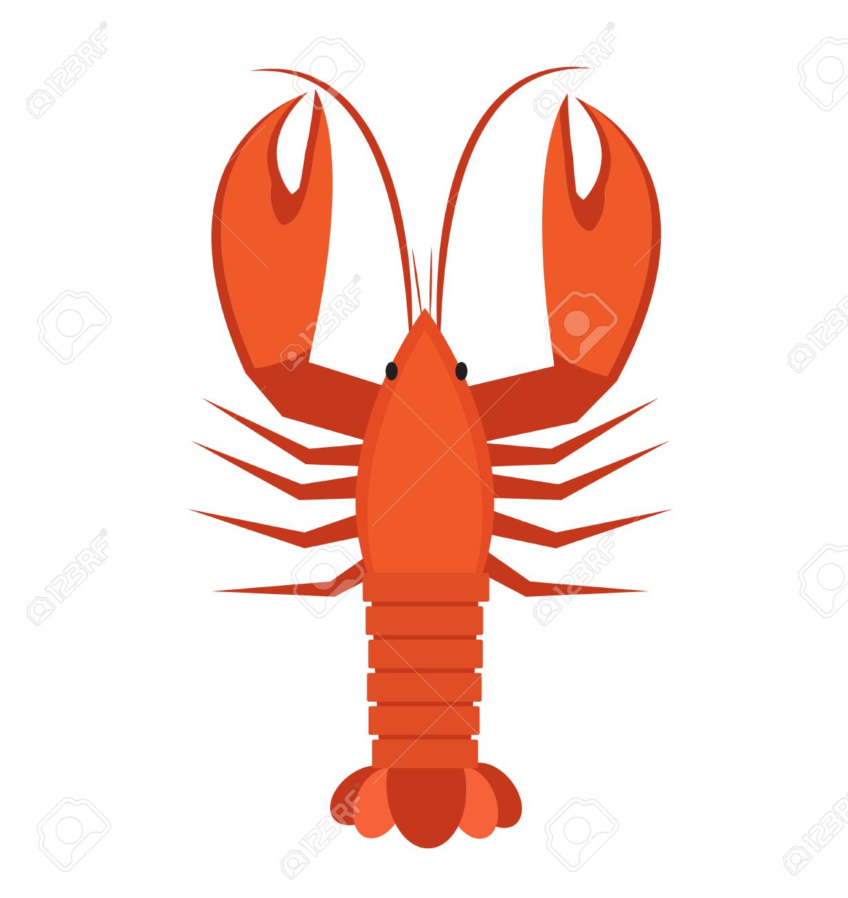 1228x1300 Crawfish Icon Flat Style. Lobster Isolated On White Background