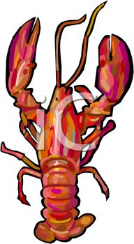 192x350 Picture Of A Cartoon Lobster In A Vector Clip Art Illustration