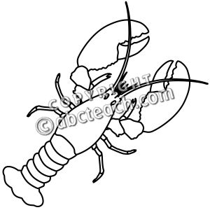 Lobster Clipart Black And White | Free download on ClipArtMag