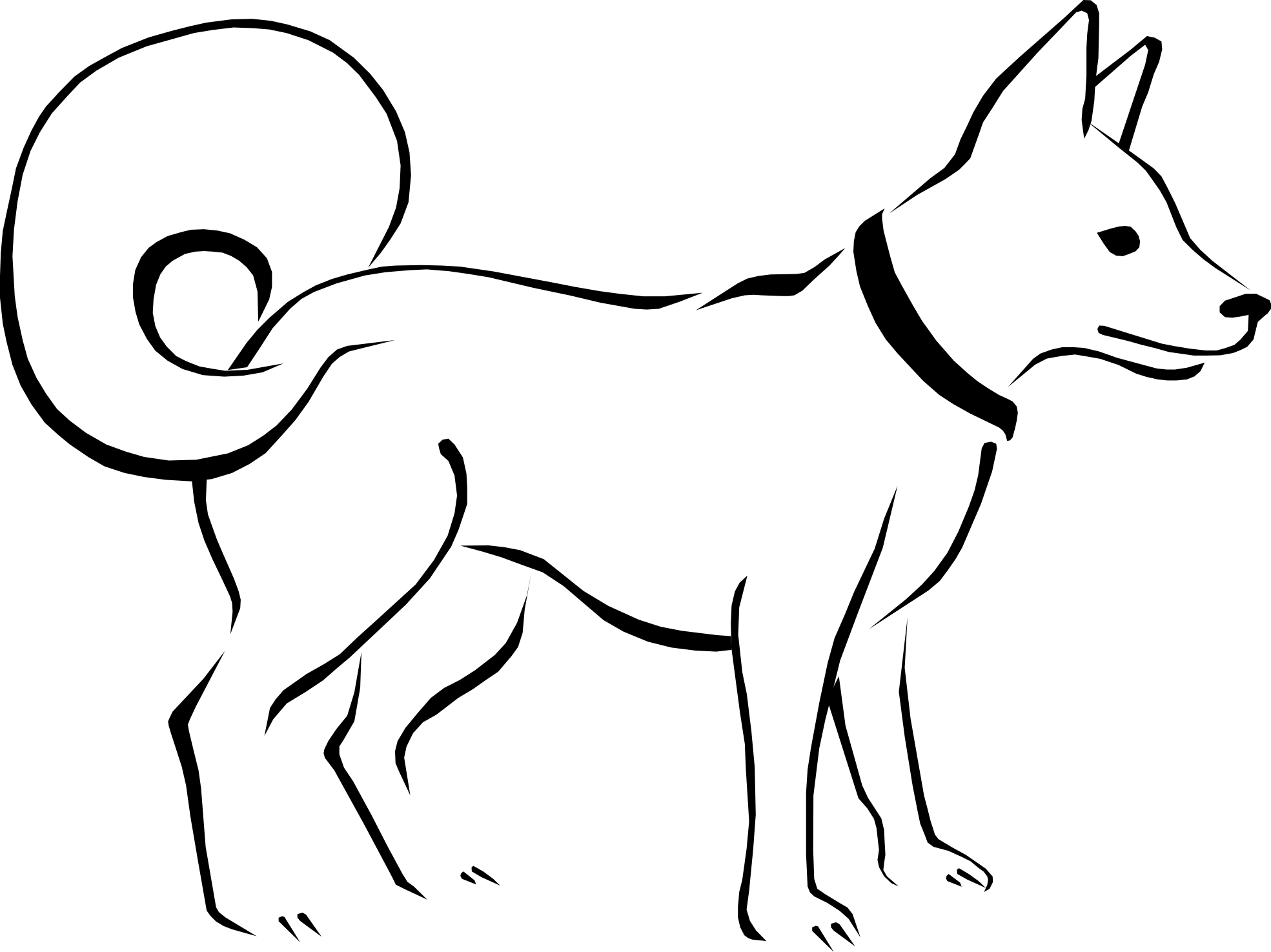 1969x1475 Clip Art Black And White Dogs 3 Clipart