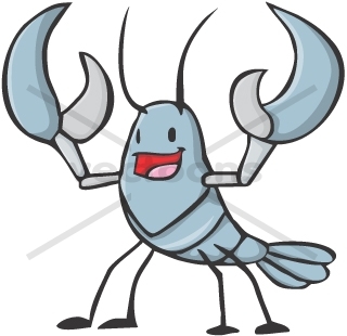 320x310 Lobster In Hand Drawn Style