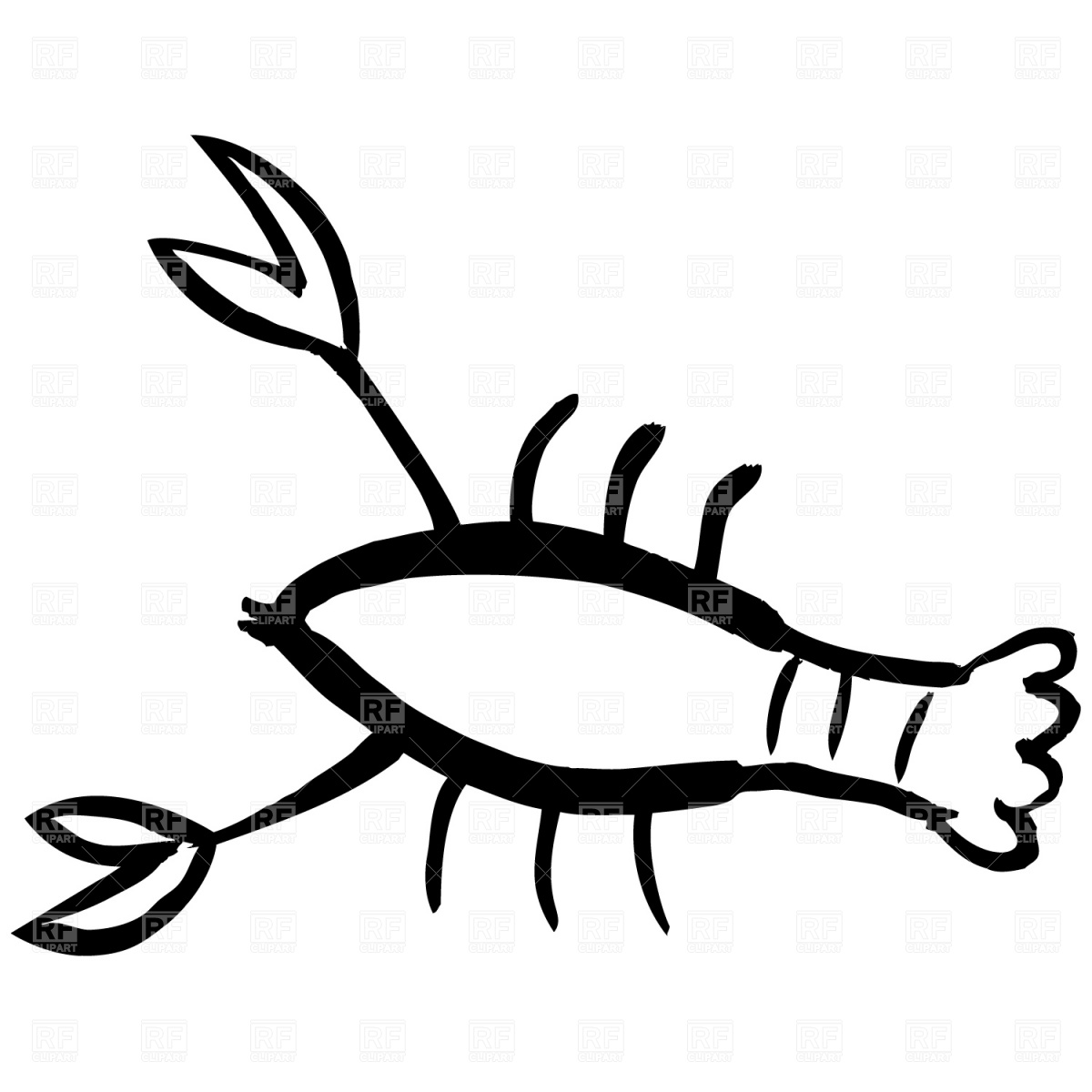 1200x1200 Lobster Royalty Free Vector Clip Art Image