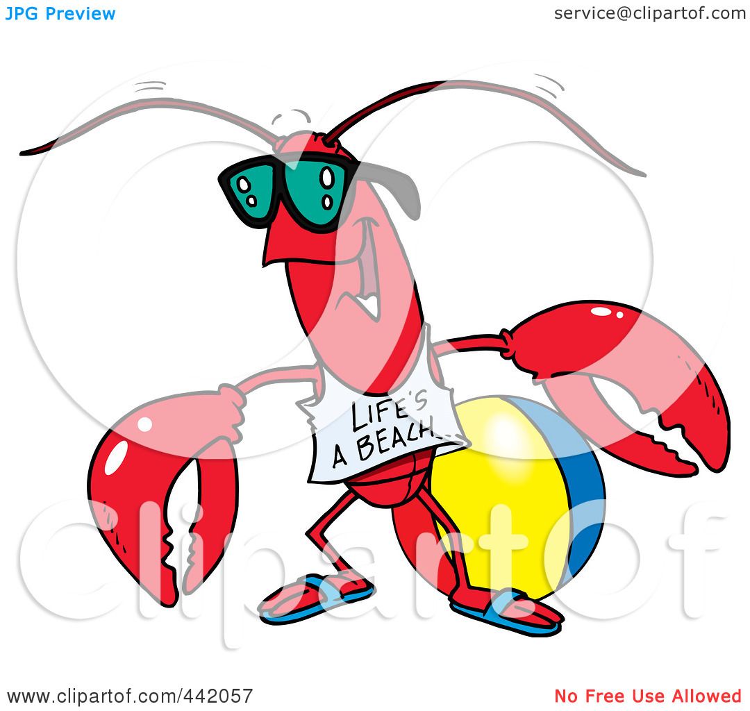 1080x1024 Royalty Free (Rf) Clip Art Illustration Of A Cartoon Lobster