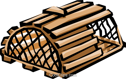 480x303 Lobster Trap Royalty Free Vector Clip Art Illustration Indu0289