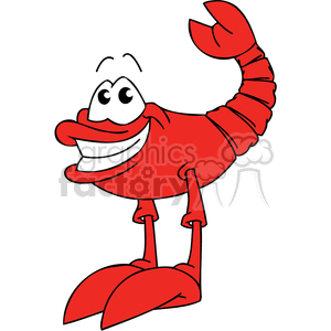 300x300 Royalty Free A Smiling Lobster Doing A Handstand 377446 Vector