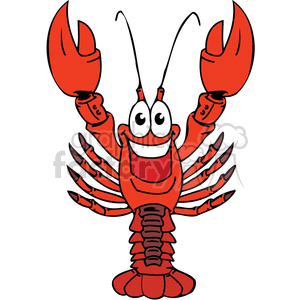 300x300 Royalty Free Funny Excited Lobster 377395 Vector Clip Art Image