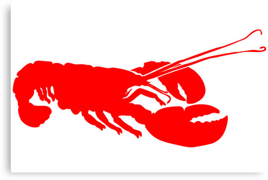 550x370 Lobster Outline Canvas Prints By Redpine Redbubble