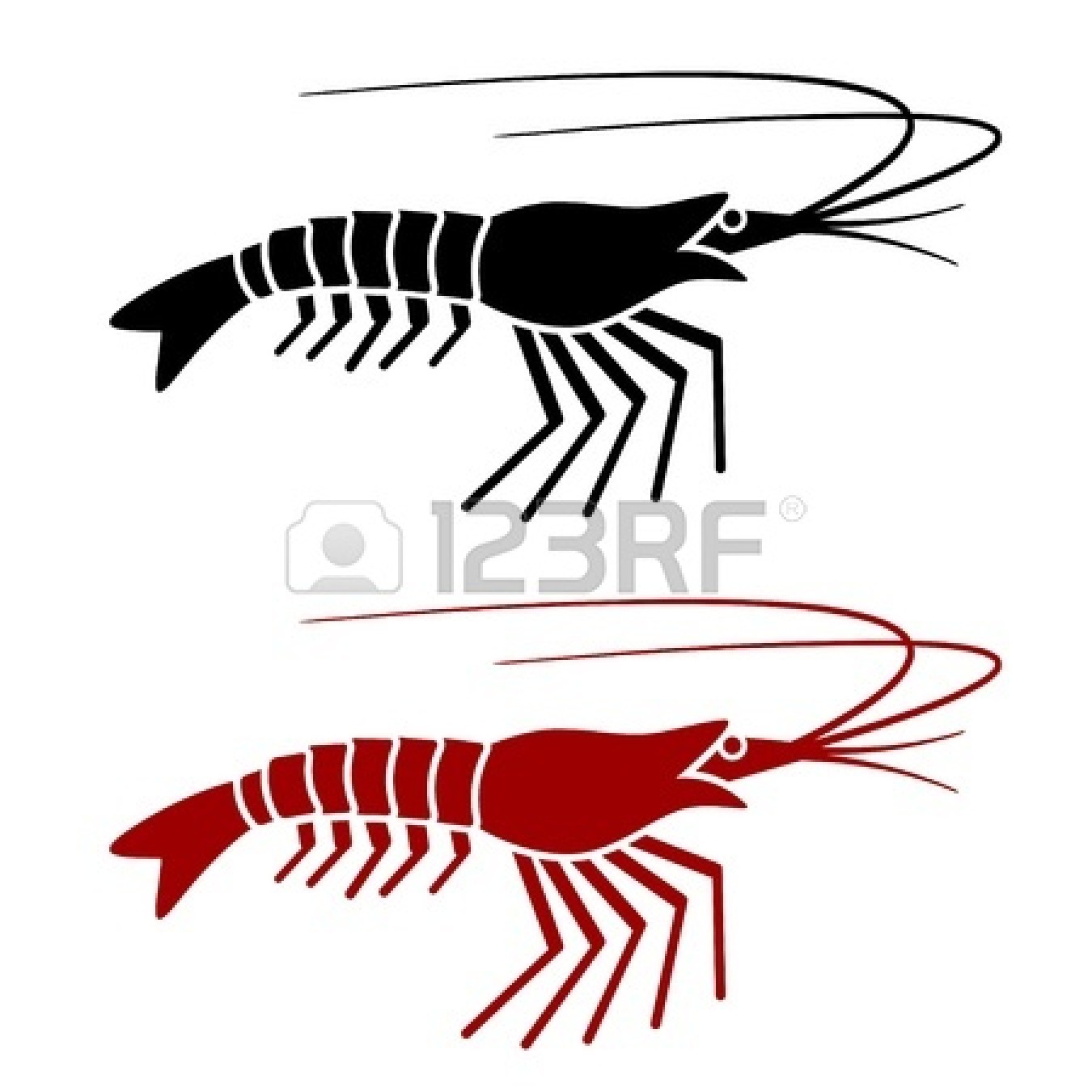 1350x1350 Shrimp Clipart Silhouette