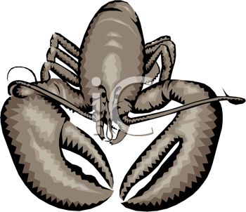 350x302 Picture Of A Cartoon Lobster On A White Background In A Vector