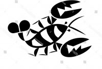 200x135 Unique Tribal Lobster Vector Art File Free