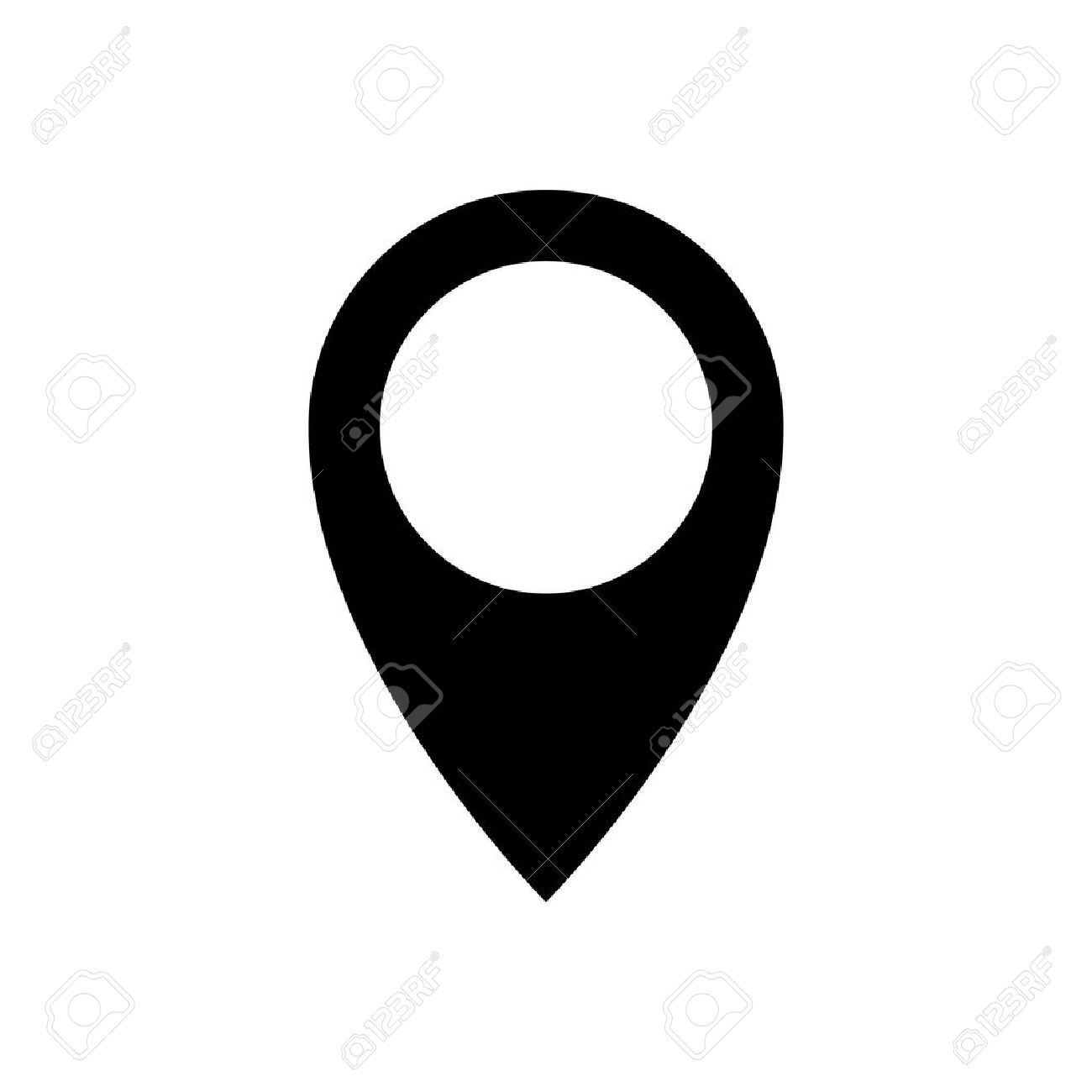 1300x1300 Pin Drop Icon. Pin Point Icon. Geolocation Sign Or Symbol