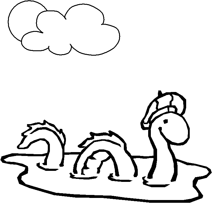 714x682 Loch Ness Monster Coloring Pages