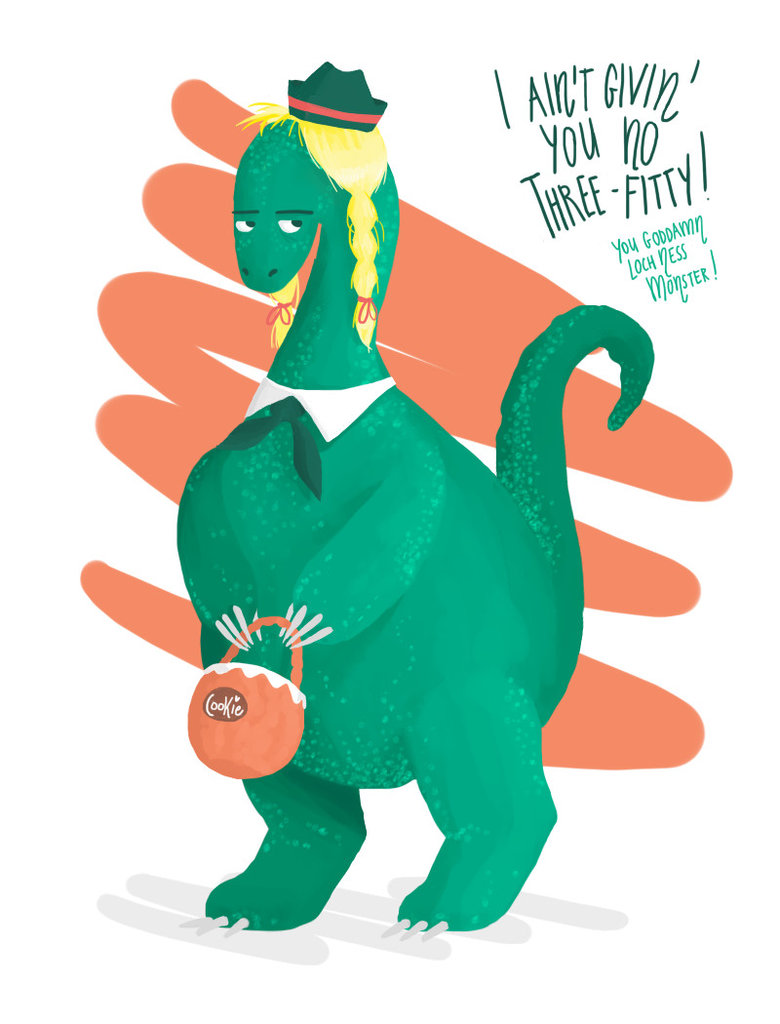780x1024 Loch Ness Monster The Little Girl Scout By Zero Minus