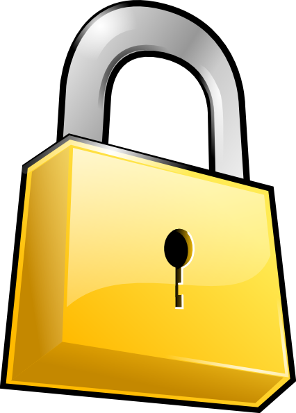 426x595 Closed Lock Clip Art
