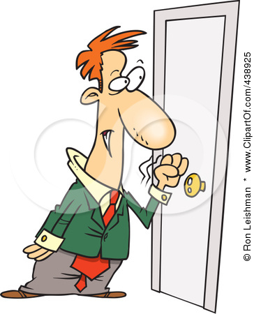 364x450 Girl Knocking On Door Clipart