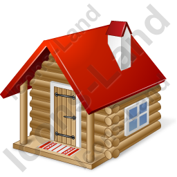 256x256 Log Cabin Icon, Pngico Icons, 256x256, 128x128, 64x64, 48x48