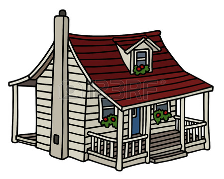450x360 Old Wooden Planked Small House Royalty Free Cliparts, Vectors,
