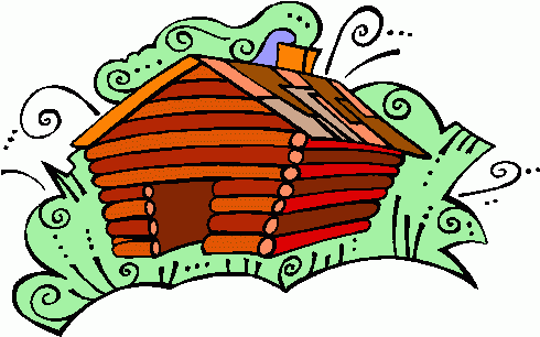 490x306 Log Cabin Clipart