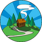 170x170 Log Cabin Clip Art