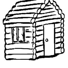 268x268 Log House Coloring Page Kids Drawing And Coloring Pages