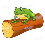 160x160 Abeka Clip Art Frog On A Log