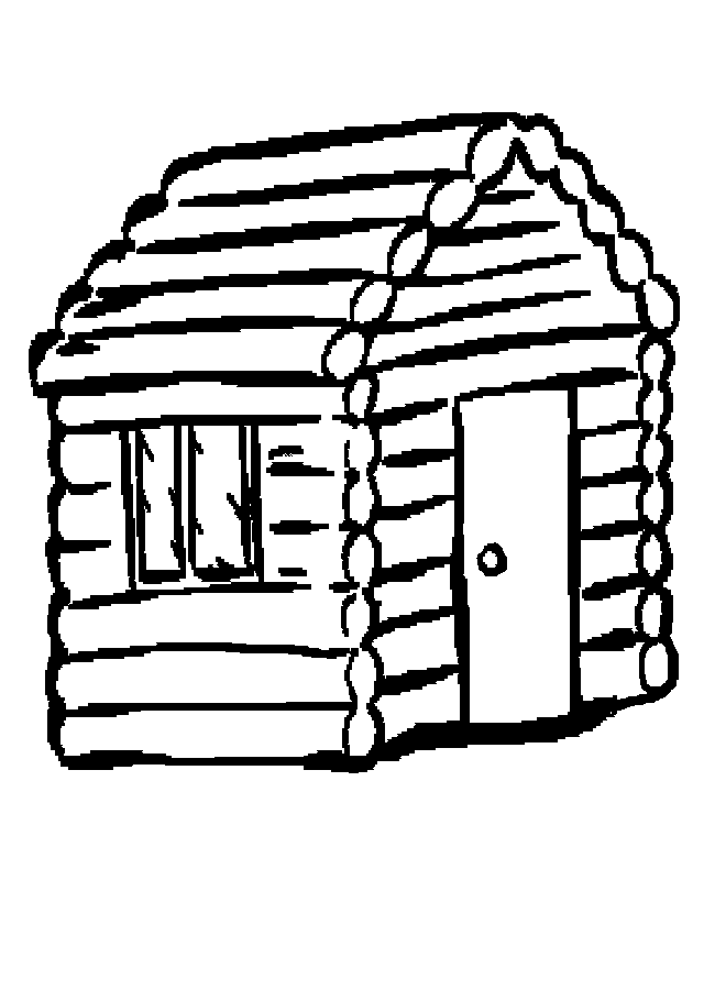 650x900 Clip Art Black And White Log Cabin Clipart