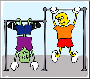 304x267 Clip Art Cartoon School Scene Playground 02 Color I